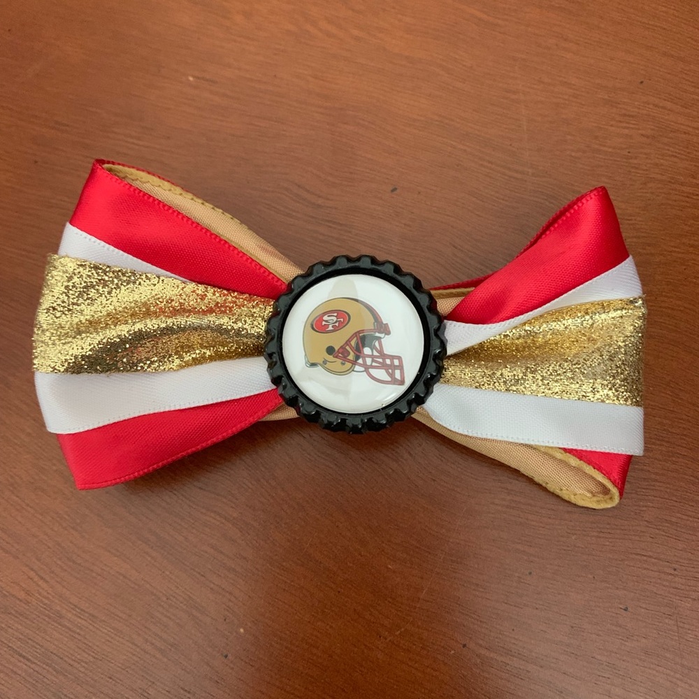 Handmade Niners 49ers Bow
